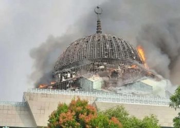 Kubah Masjid Jakarta Islamic Center Terbakar, Ini Rekaman Videonya