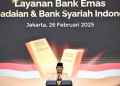 Presiden Prabowo Resmikan Bank Emas Pertama Indonesia