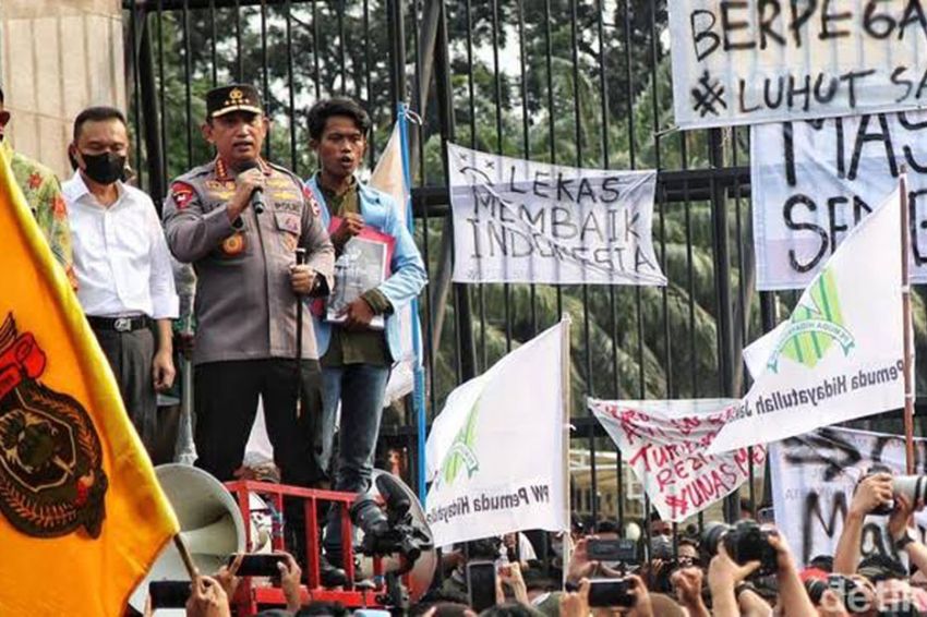 Demo 11 April Berjalan Tertib, Polisi Terima Kasih Mahasiswa